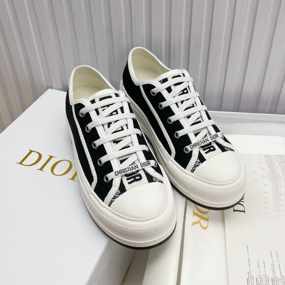 Christian Dior Walk'n'Dior Sneaker Deep Blue Dior Oblique Embroidered Cotton - Picture 1 of 6
